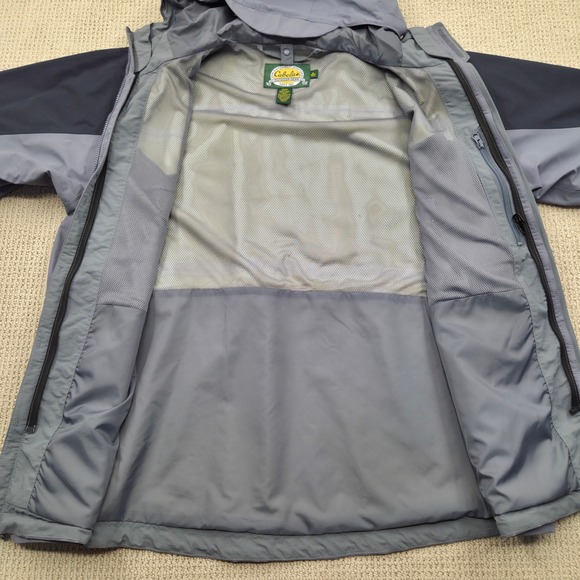 VTG Cabelas Gore-Tex Jacket Hooded‎ Waterproof Packable Gray Mens XL Reg - Picture 3 of 8